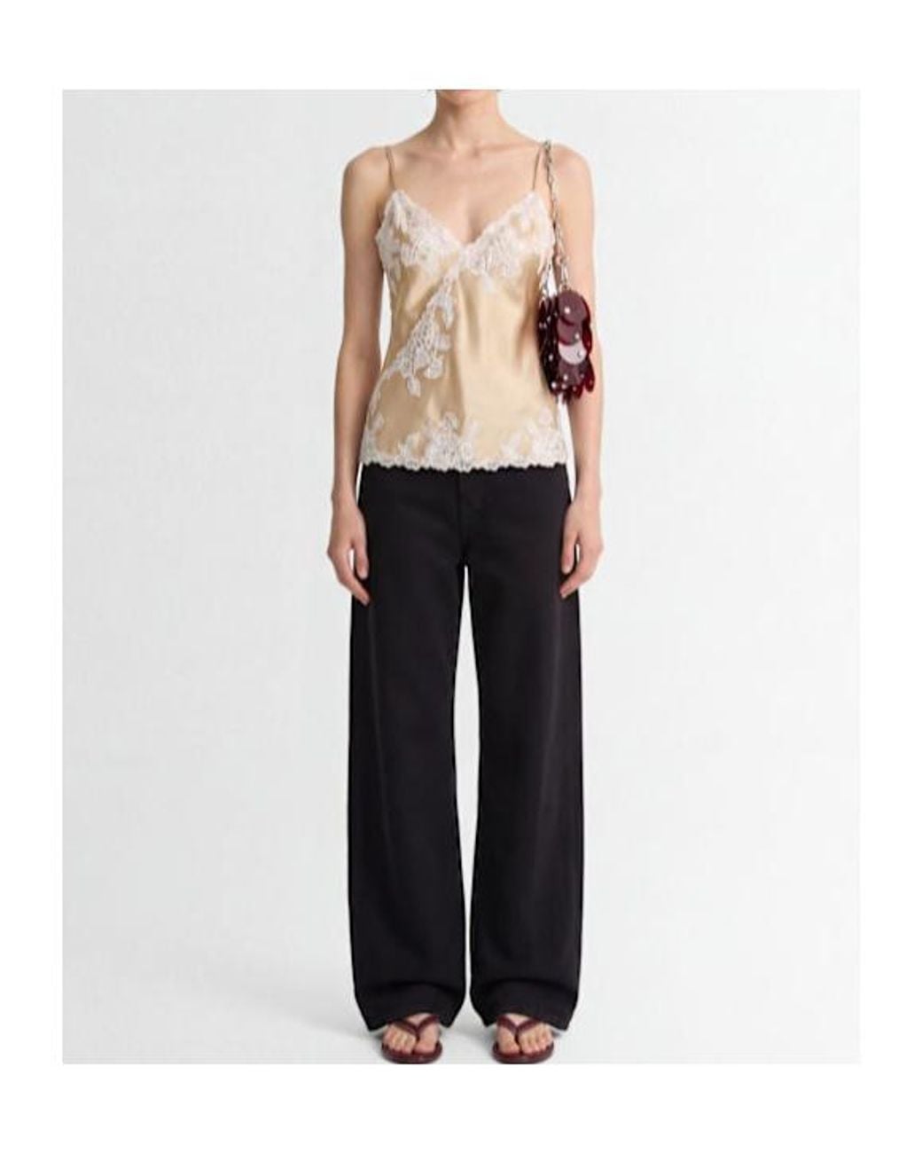 By Malene Birger Natural Madeleine Satin Lace Camisole