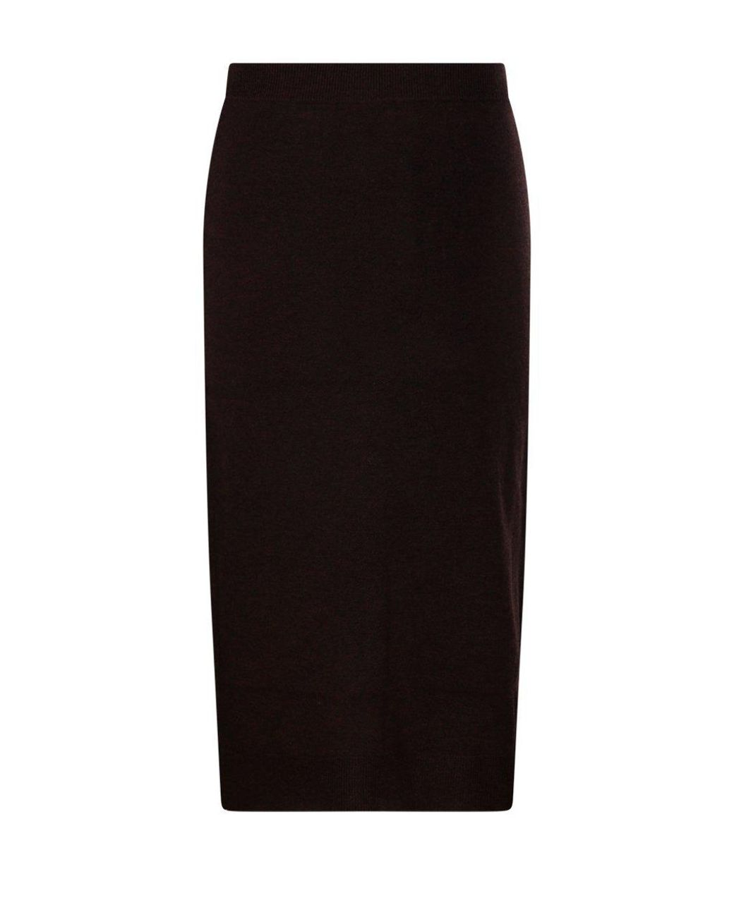 Victoria Beckham Black Button-Decorated Midi Skirt