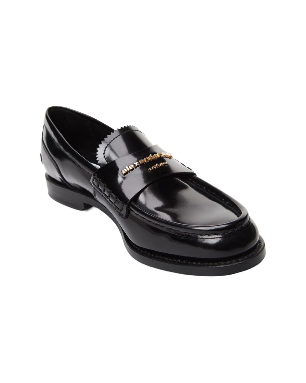 Alexander Wang Black Carter Logo Loafers