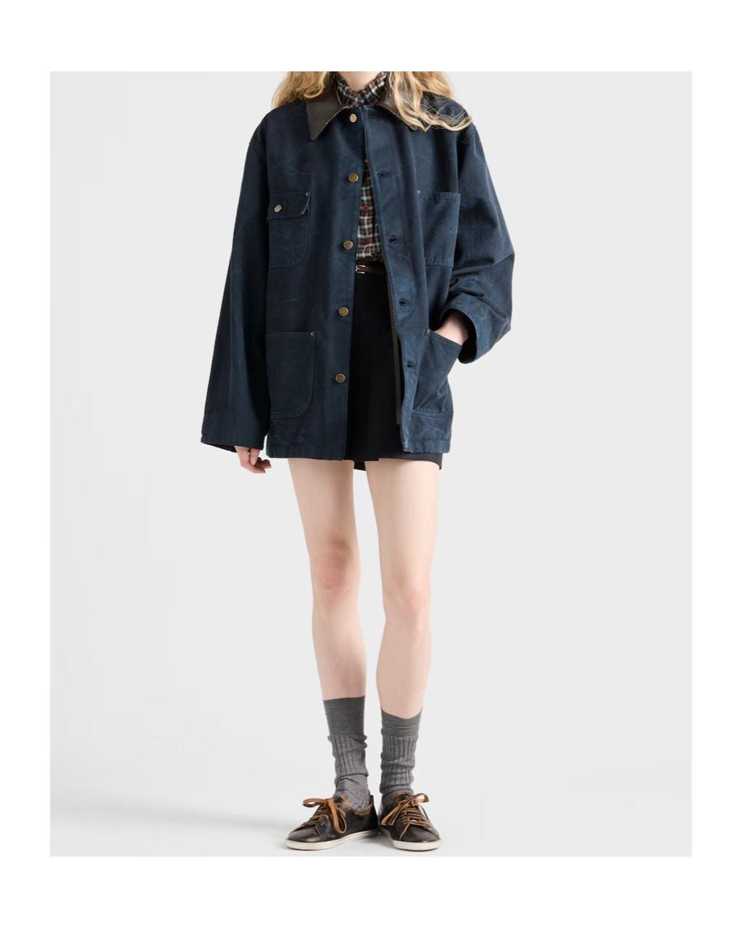 Prada Blue Canvas Work Jacket