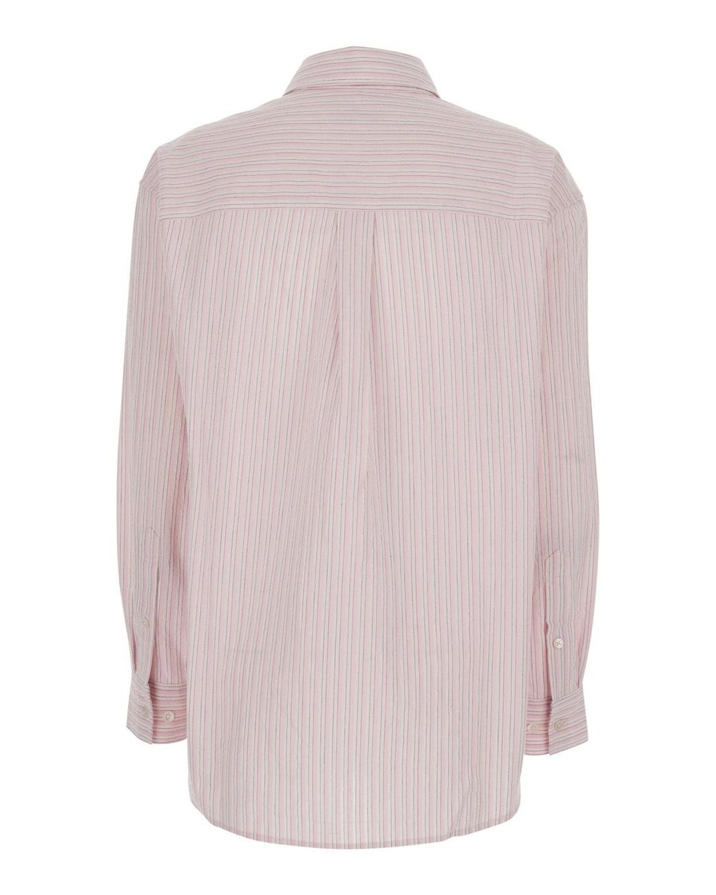 DUNST Pink Classic Striped Button-Up Shirt for men