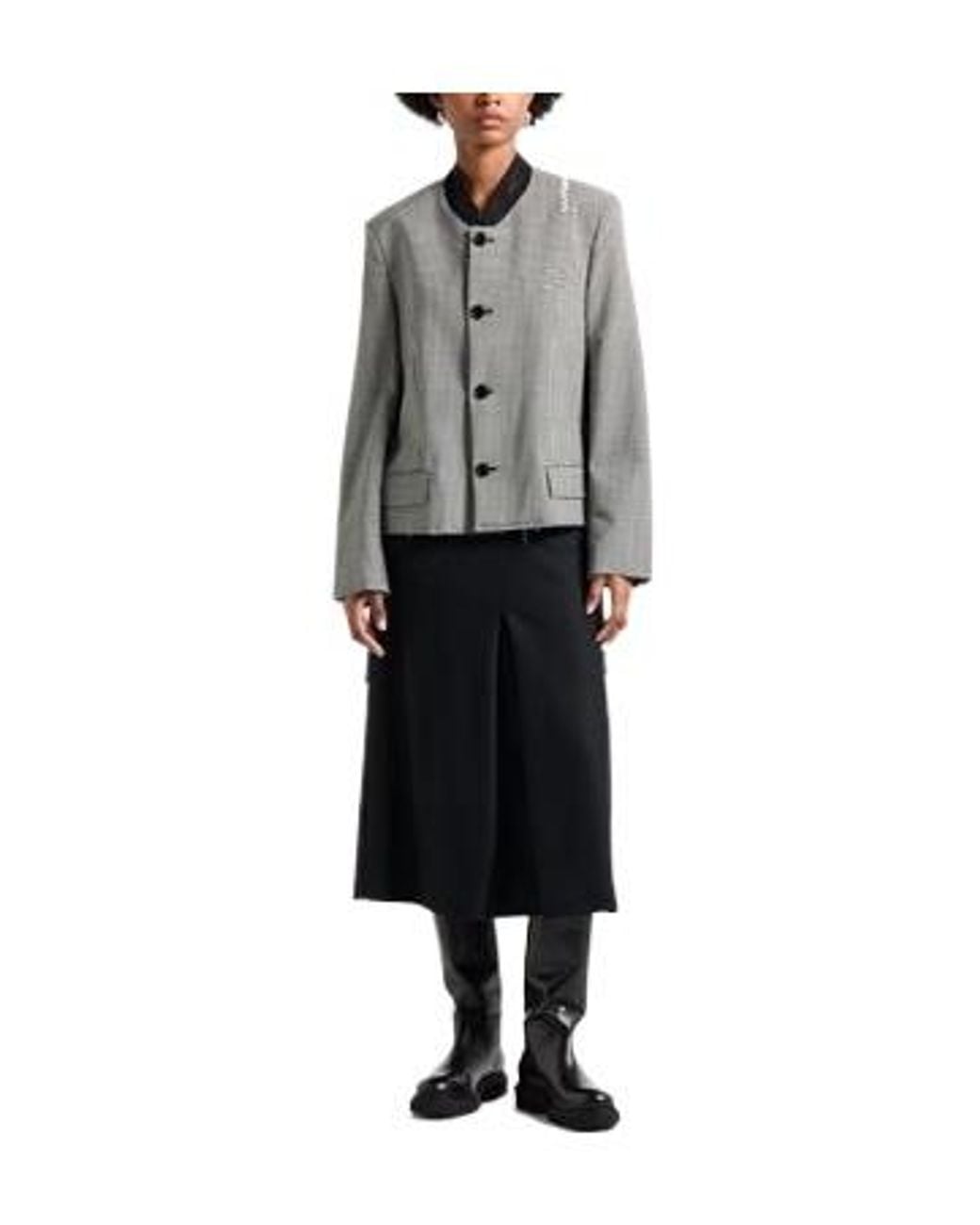 Marni Gray Checkered Jacket