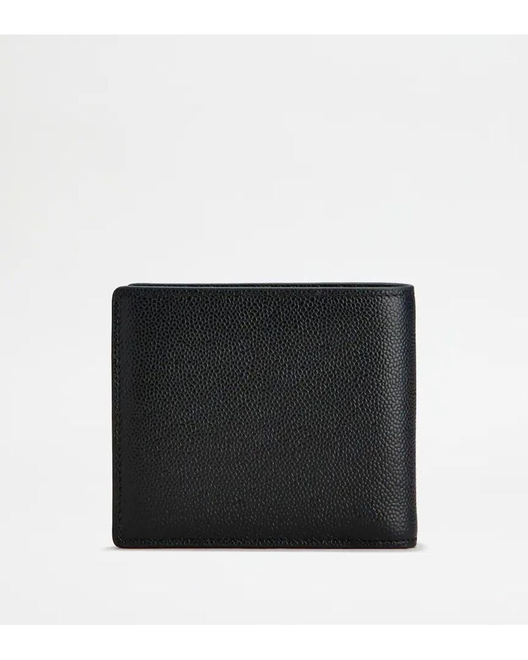 Tod's Black Logo Plaque Bifold Wallet for men