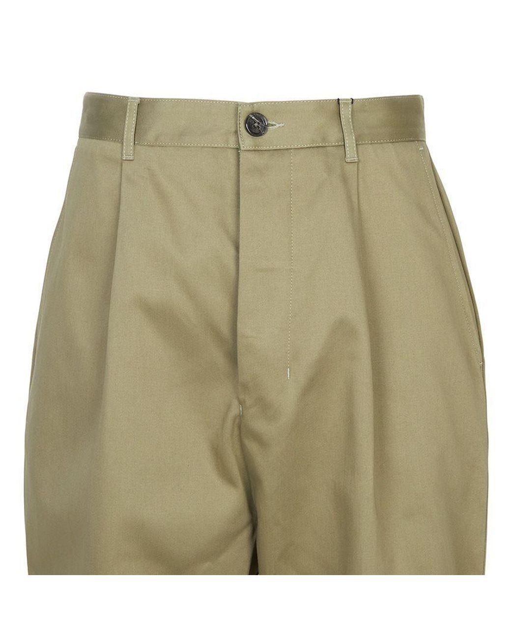 AMI Green Ami Oversized Carrot Trousers for men