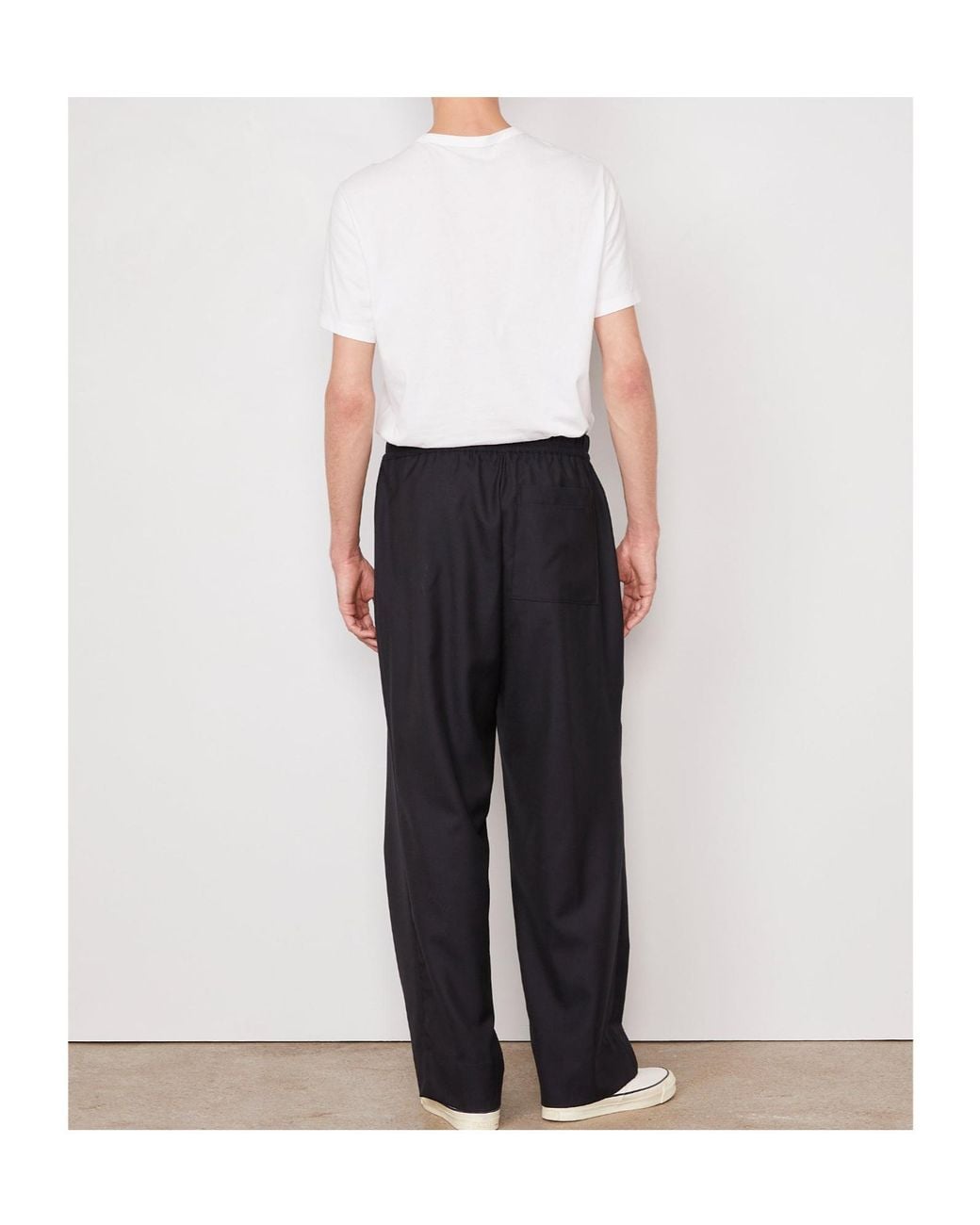 Officine Generale Blue Drawstring Casual Pants for men