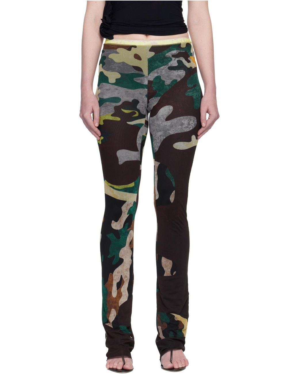 OTTOLINGER Black Otto Mesh Print Pants