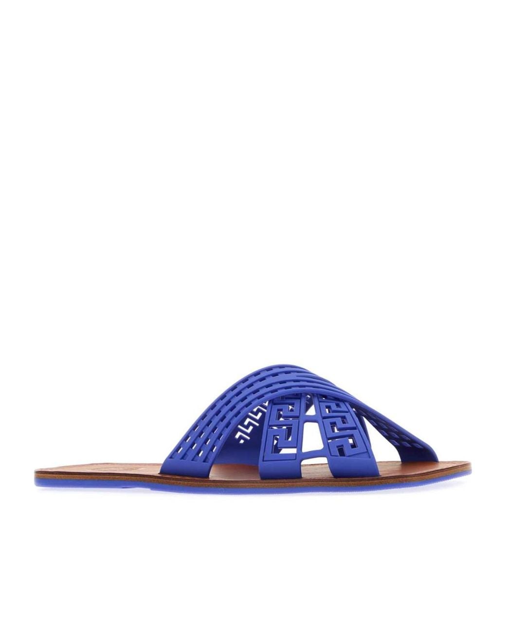Versace Blue Open-Toe Slip-On Sandals for men