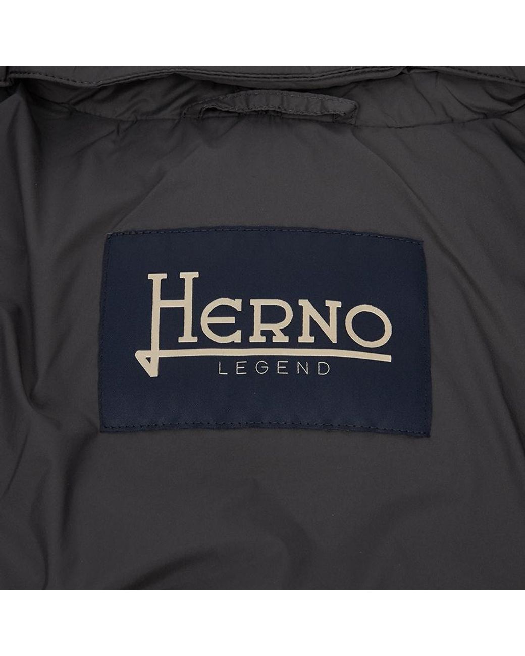 Herno Gray La Giacca High Neck Quilted Coat for men