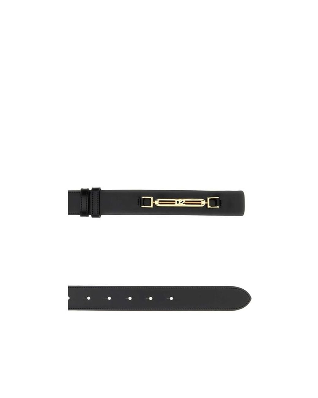 DSquared² White Logo Detail Leather Belt