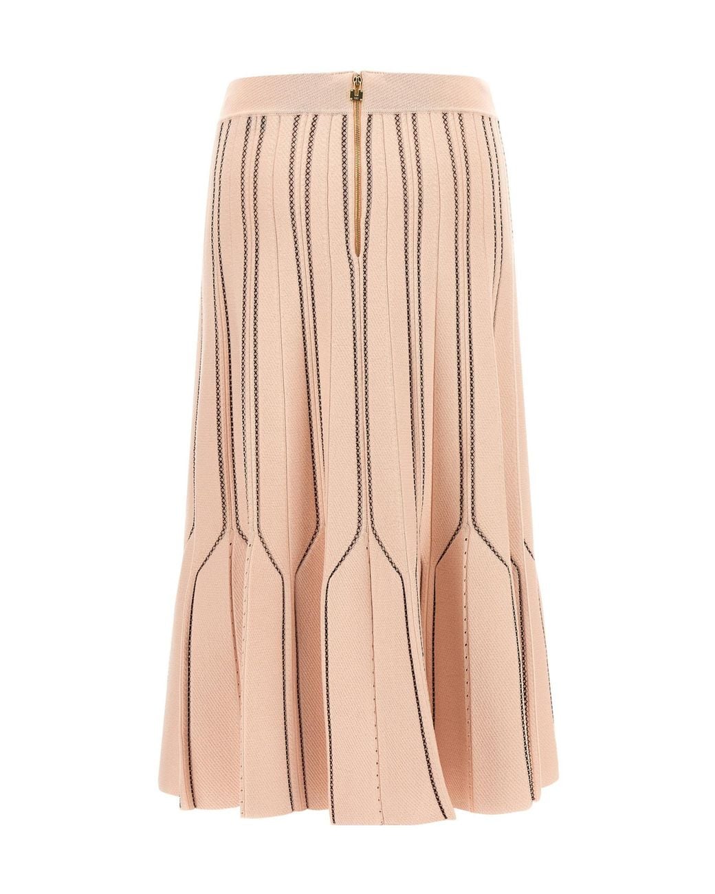 Elisabetta Franchi Pink Pleated Skirt