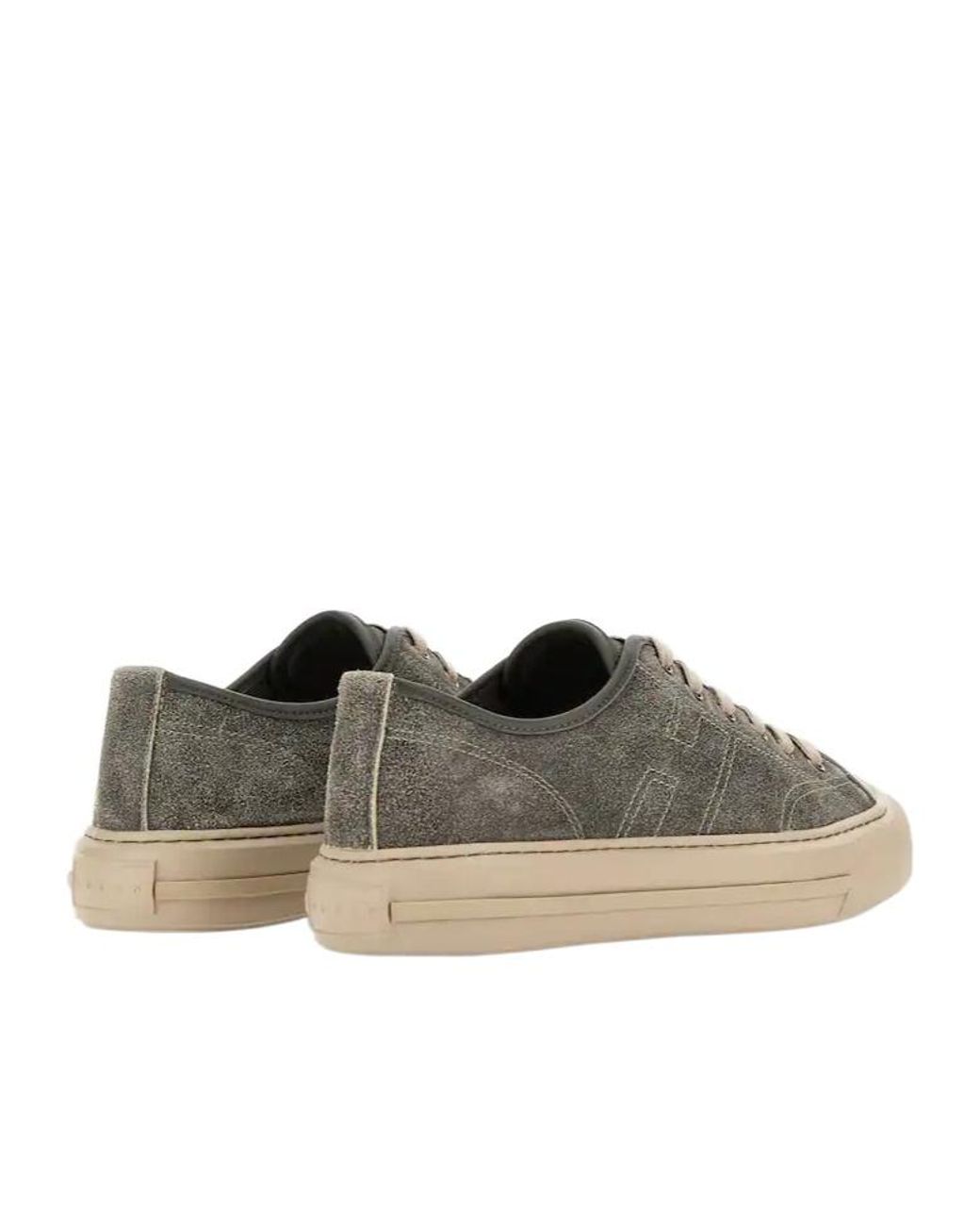 Hogan Brown Distressed Suede Low-Top Sneakers for men