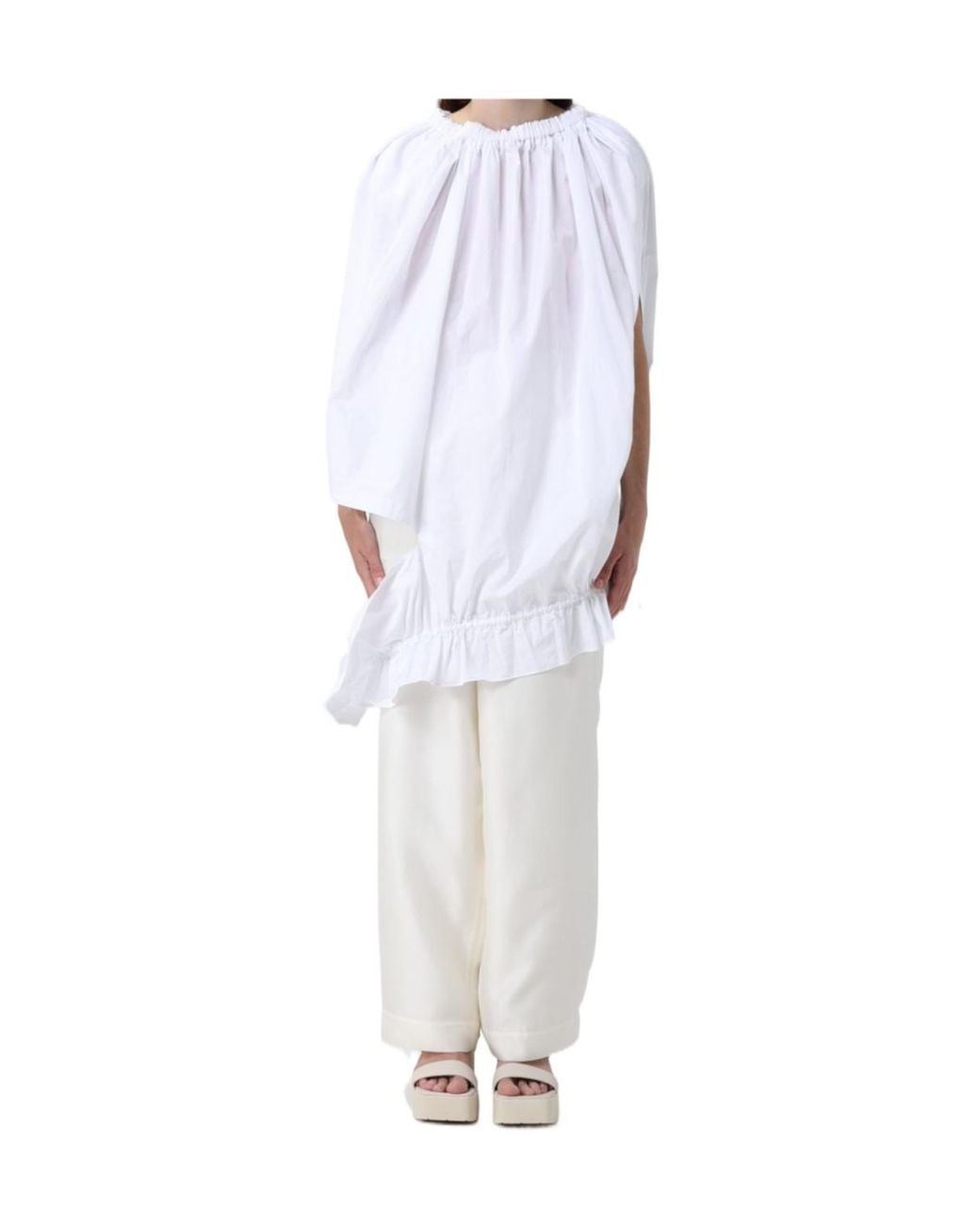 Comme des Garçons White Crew Neck Top