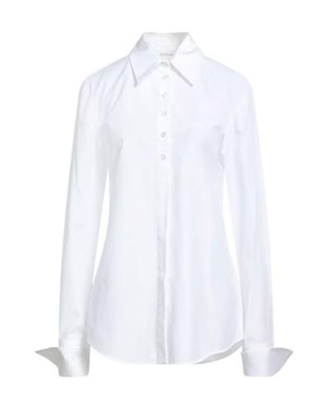 Sportmax White Solid Colour Shirts Blouses