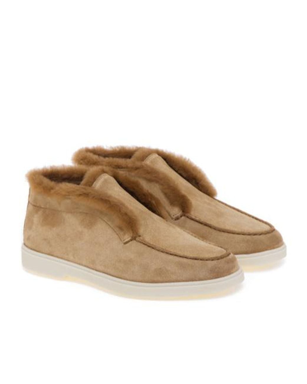 Santoni Brown Round Toe Ankle Boots