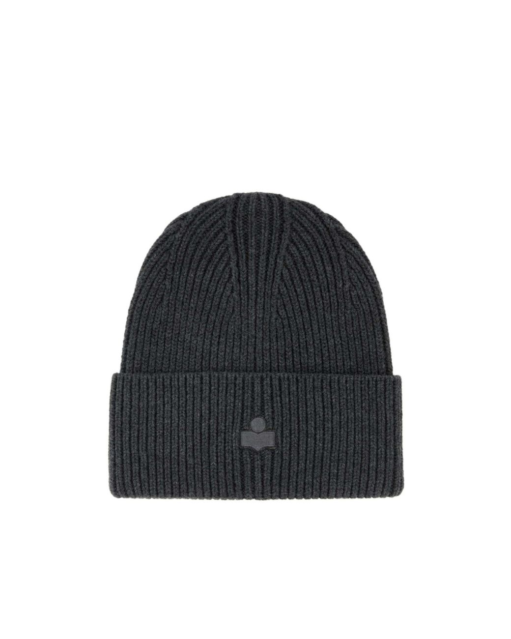 Isabel Marant Blue Logo Embroidered Knit Beanie