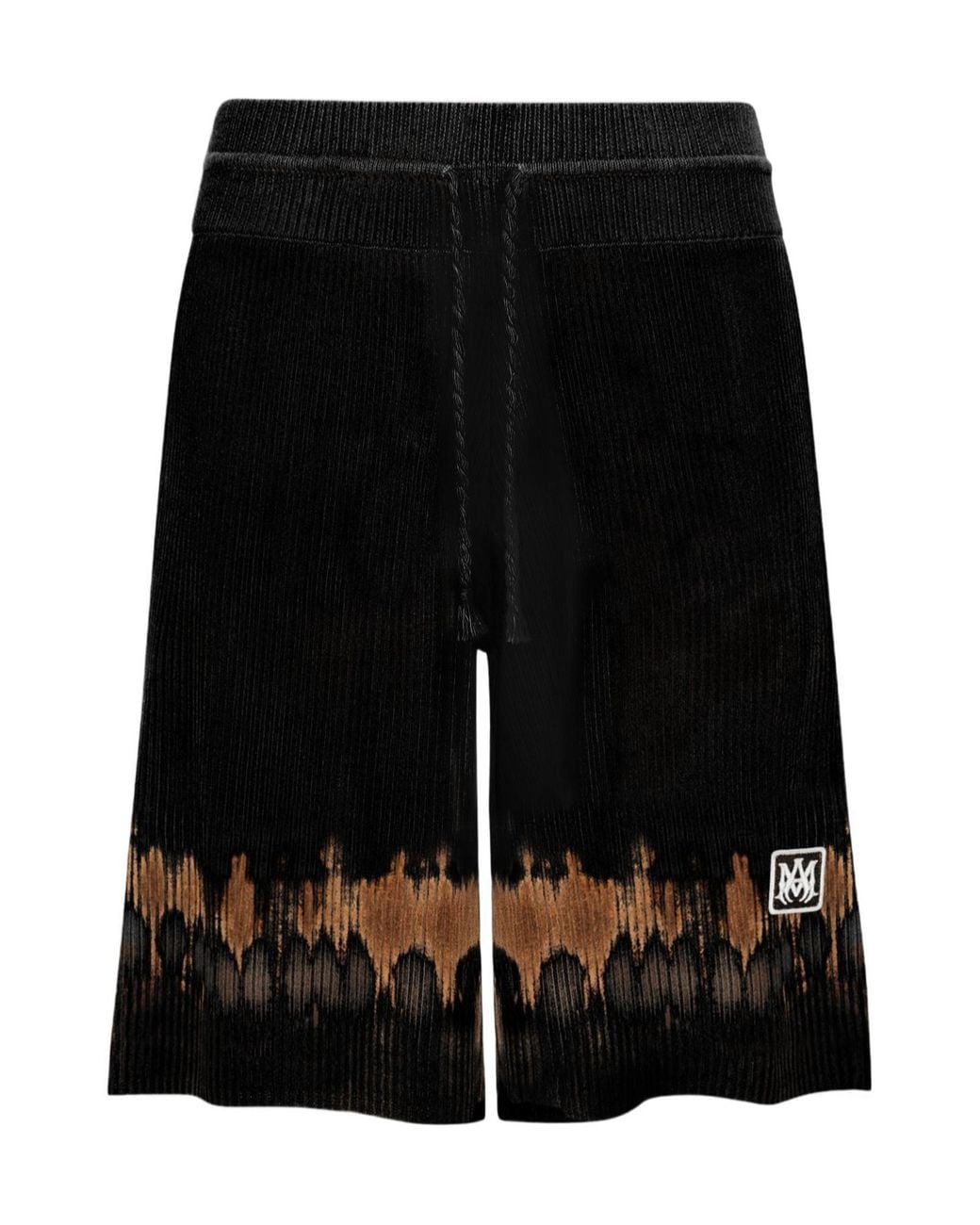 Amiri Black Ma-Patch Tie-Dye Knit Shorts for men