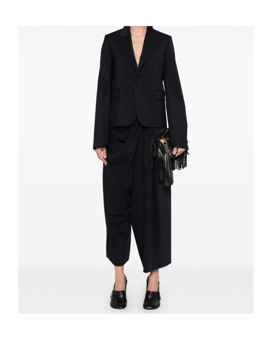 Loewe Blue Single-Breasted Tailored Blazer