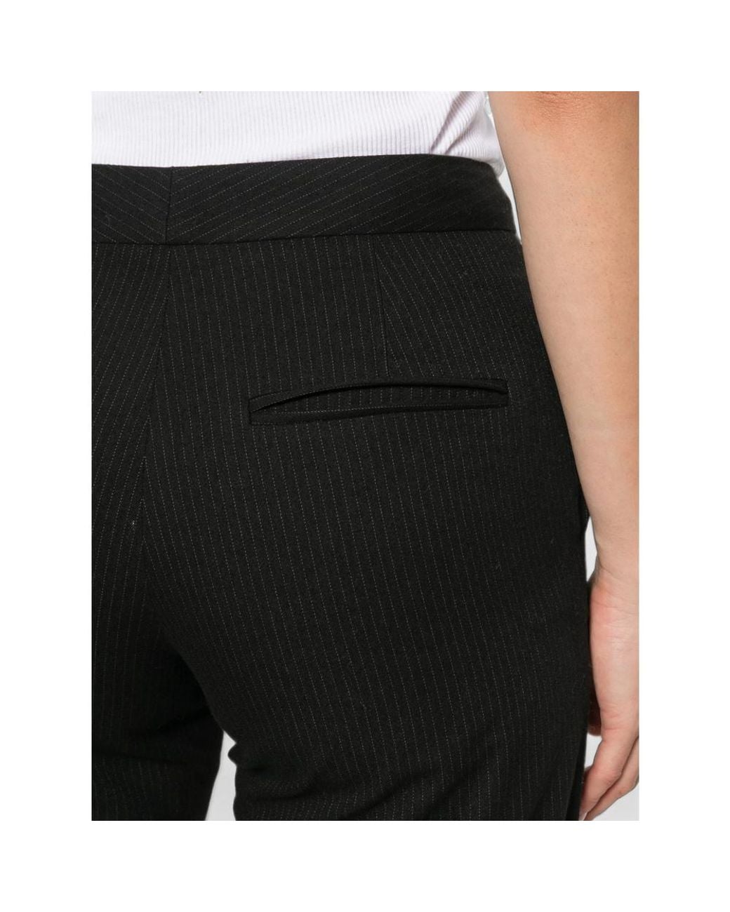 Frankie Shop Black Pinstriped Casual Trousers