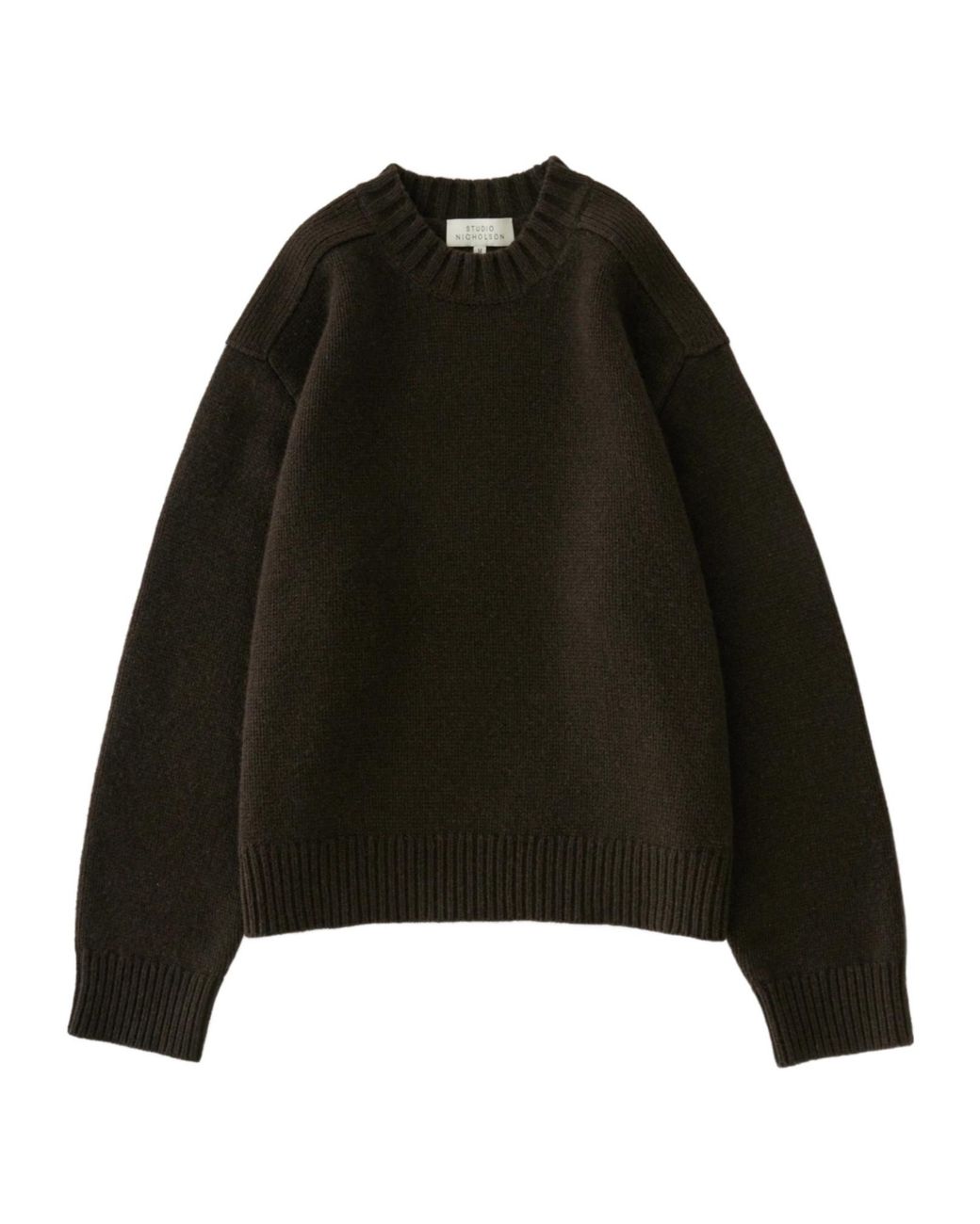 Studio Nicholson Black Long-Sleeve Knit Top for men