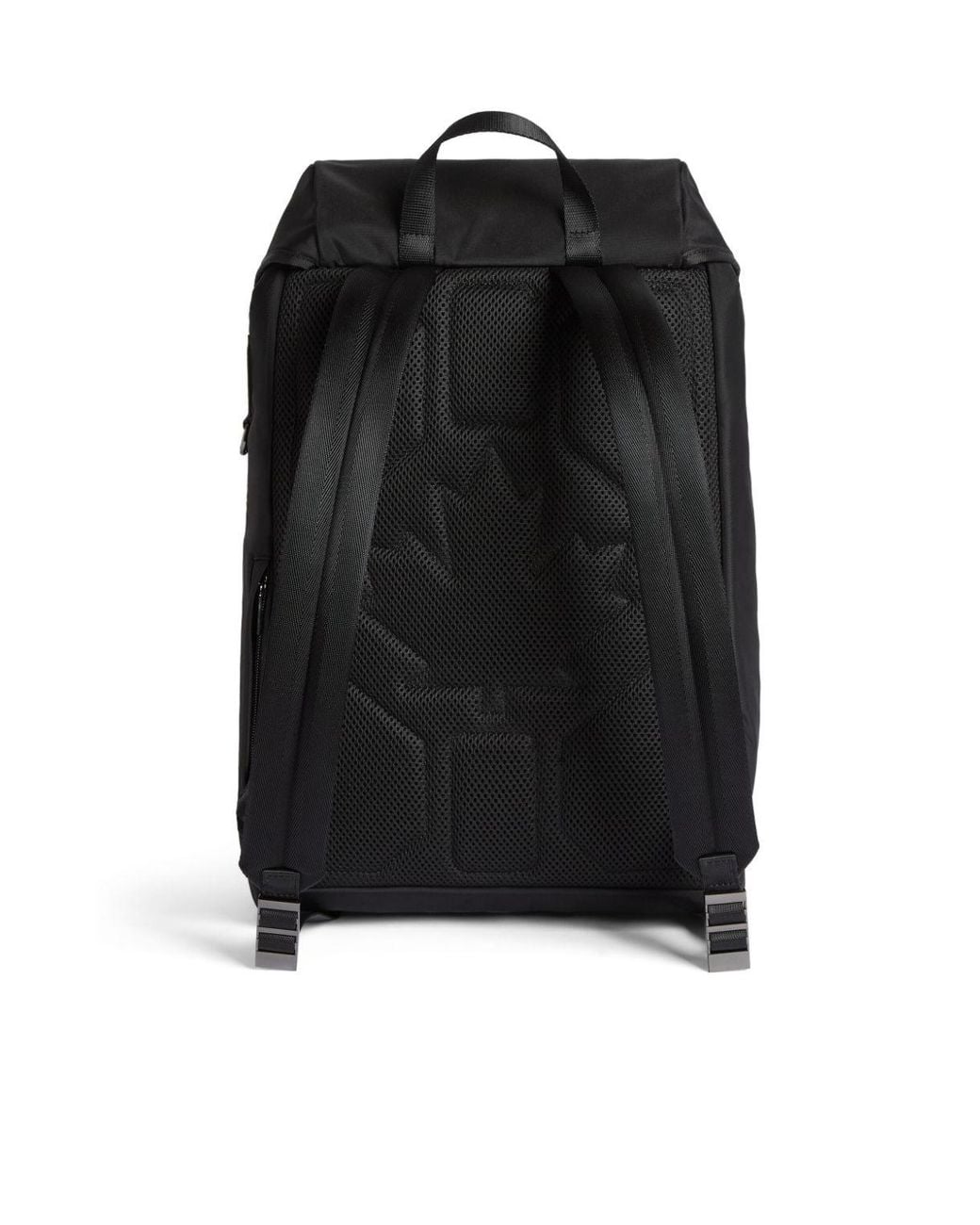 DSquared² Black Urban Foldover Top Backpack for men
