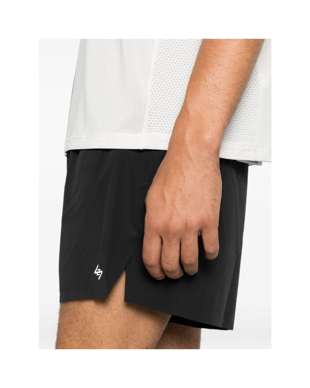 Represent Black Elasticated Waistband Shorts for men