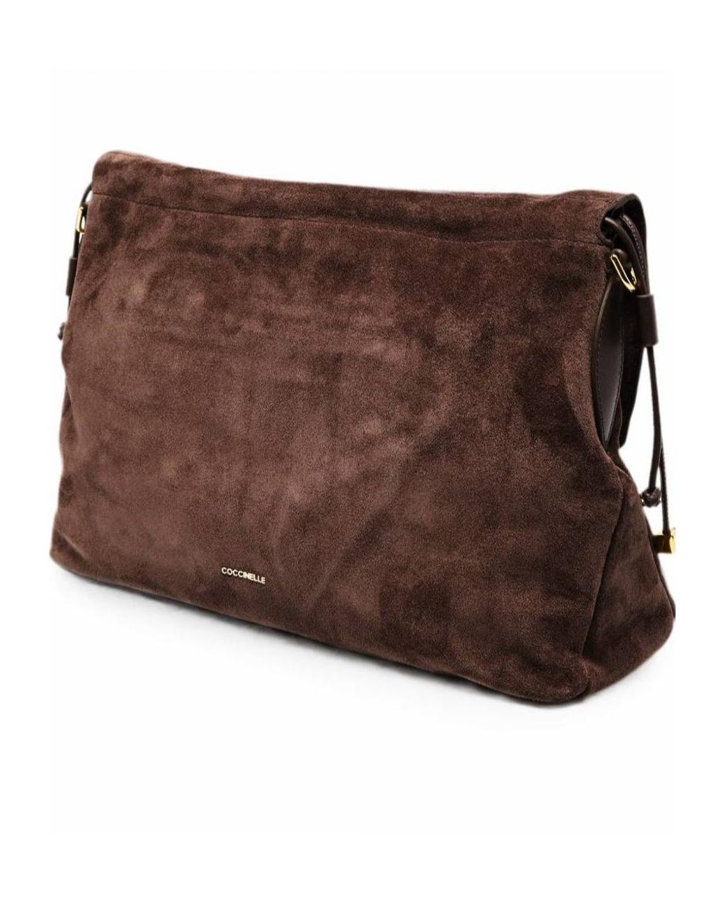 Coccinelle Brown Lidia Medium Suede Shoulder Bag