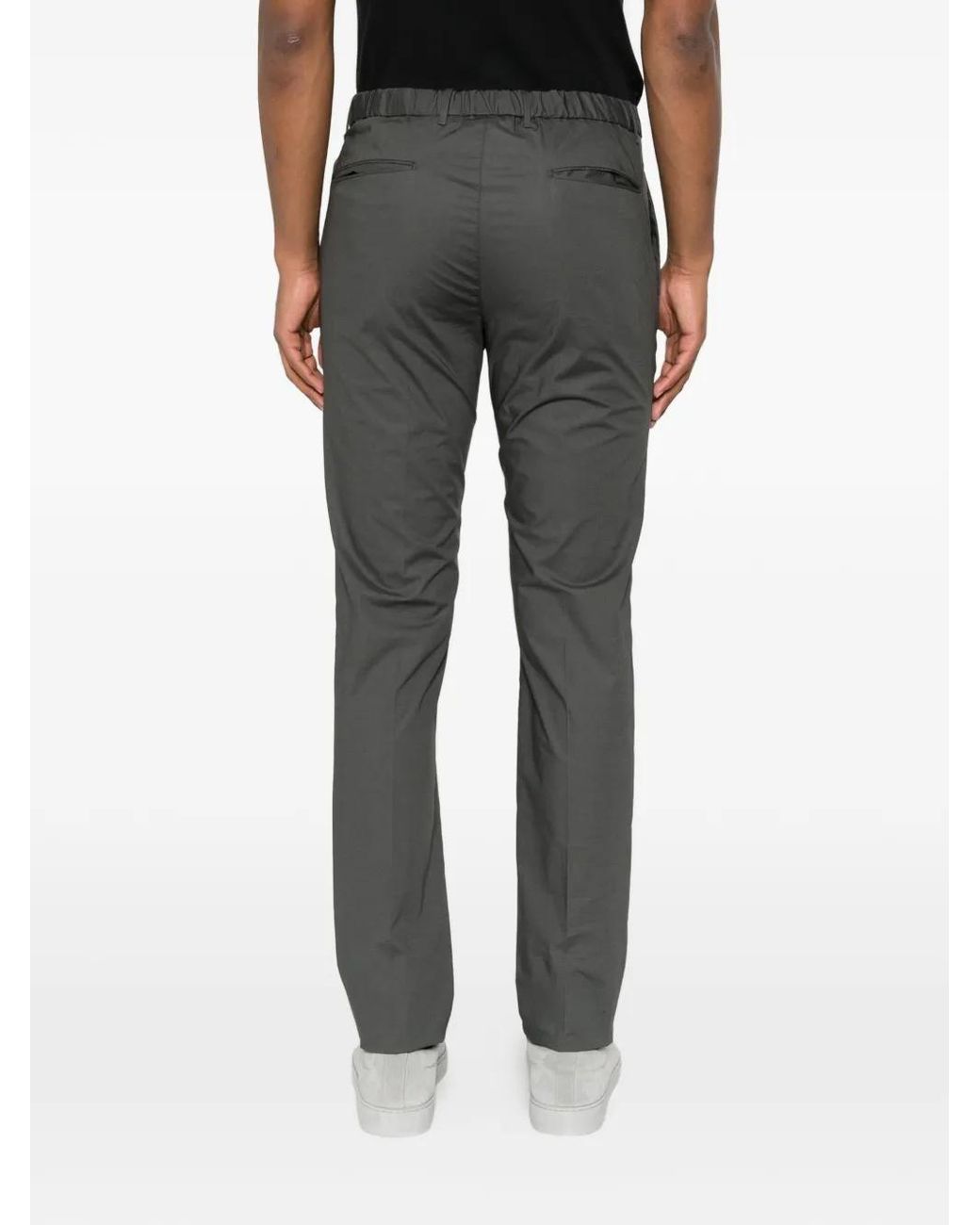 Incotex Gray Elasticated-Waistband Trousers for men
