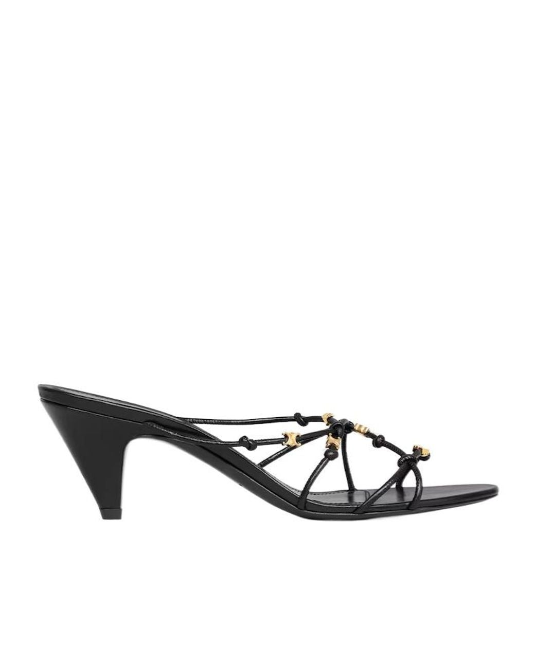 Céline White Uptown Heeled Mule