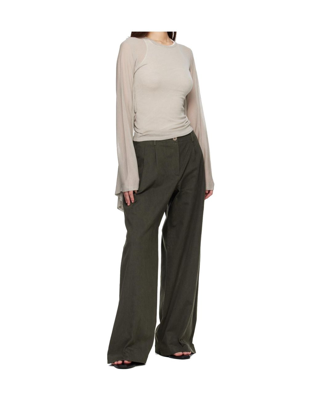 Our Legacy Green Bridge Chino Belt Loop Casual Pants