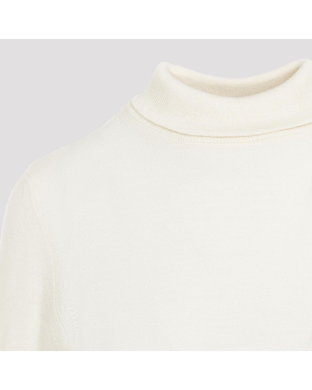 Céline White Turtleneck Sweater