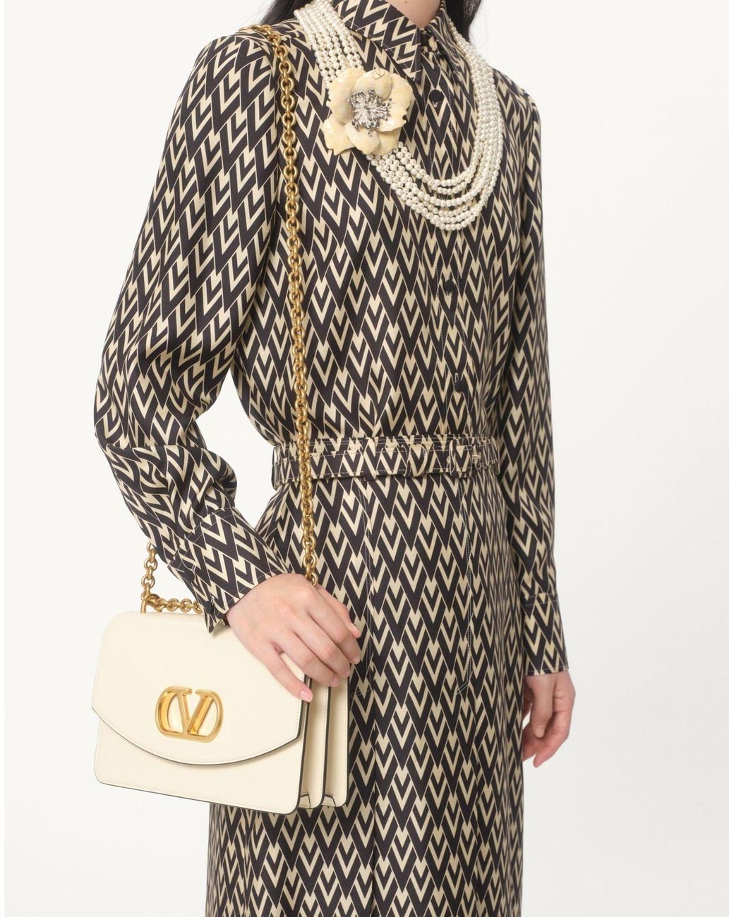 Valentino Multicolor Toute La V Monogram Long-Sleeved Shirt
