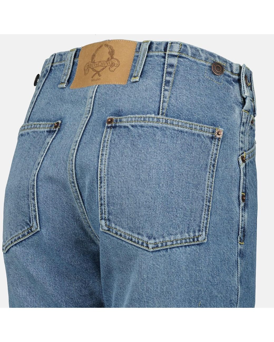 Moschino Blue Belt Loop Denim Trousers