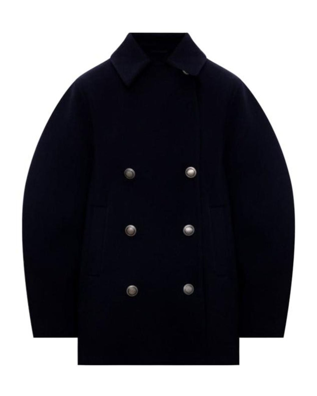 Brunello Cucinelli Blue Double-Breasted Coat