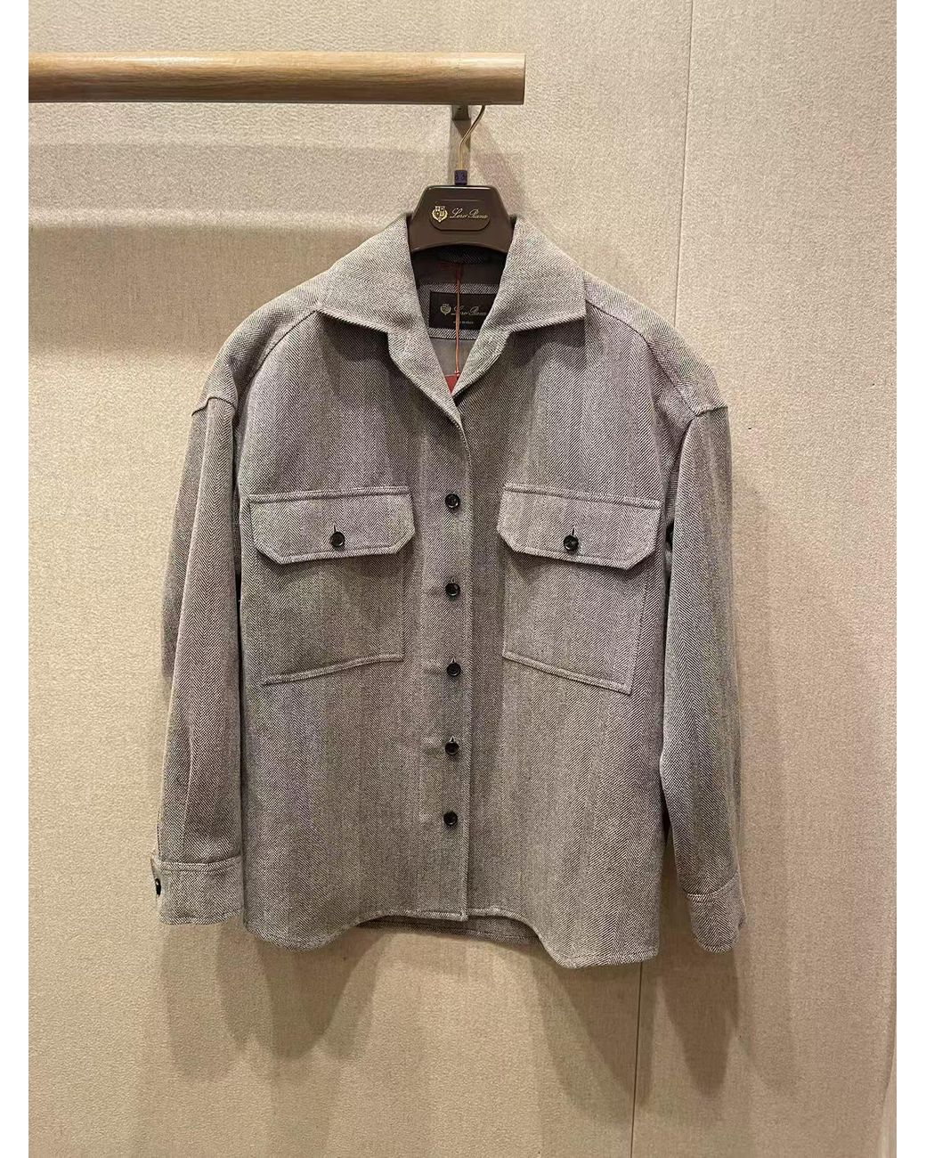 Loro Piana Gray Darby Buttoned Overshirt