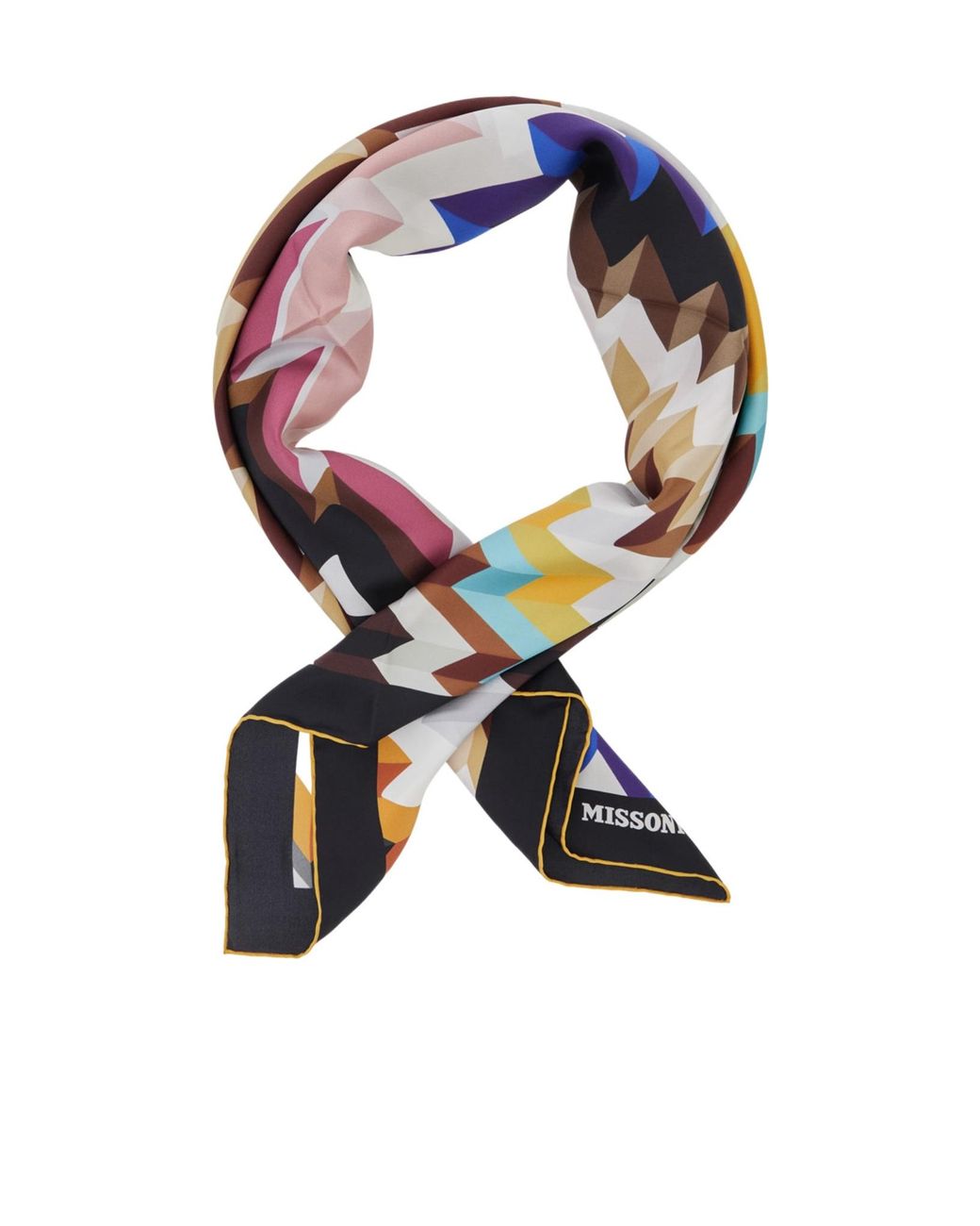 Missoni Multicolor Patterned Silk Scarf