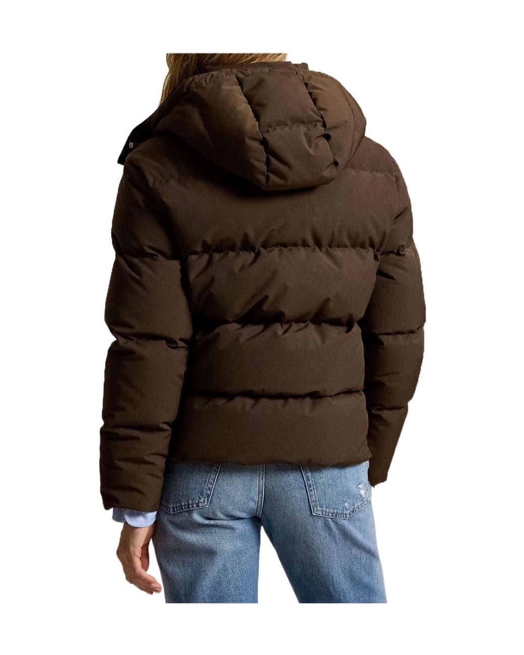 Polo Ralph Lauren Brown Cropped Puffer Jacket