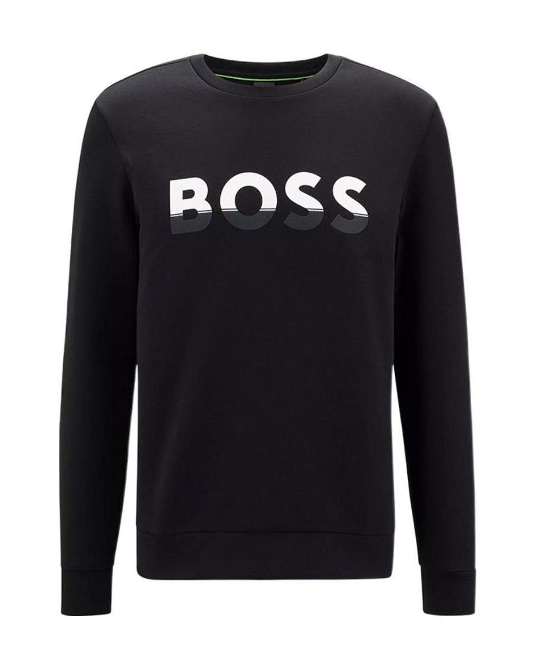 Boss Black Colour-Block Logo Sweatshirt for men