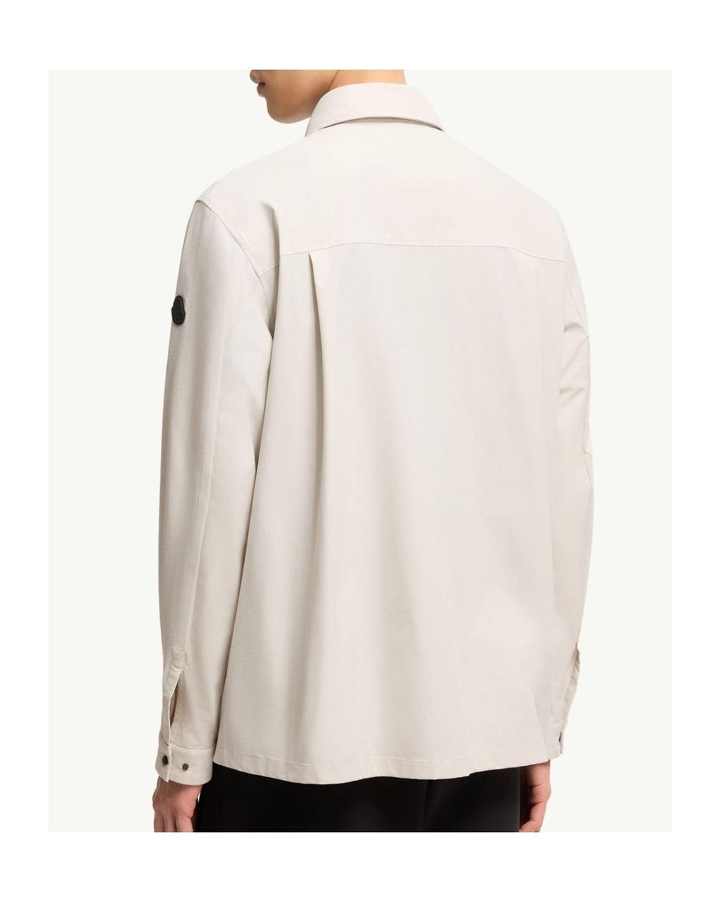 Moncler White Logo Patch Utility Pocket Jacket for men