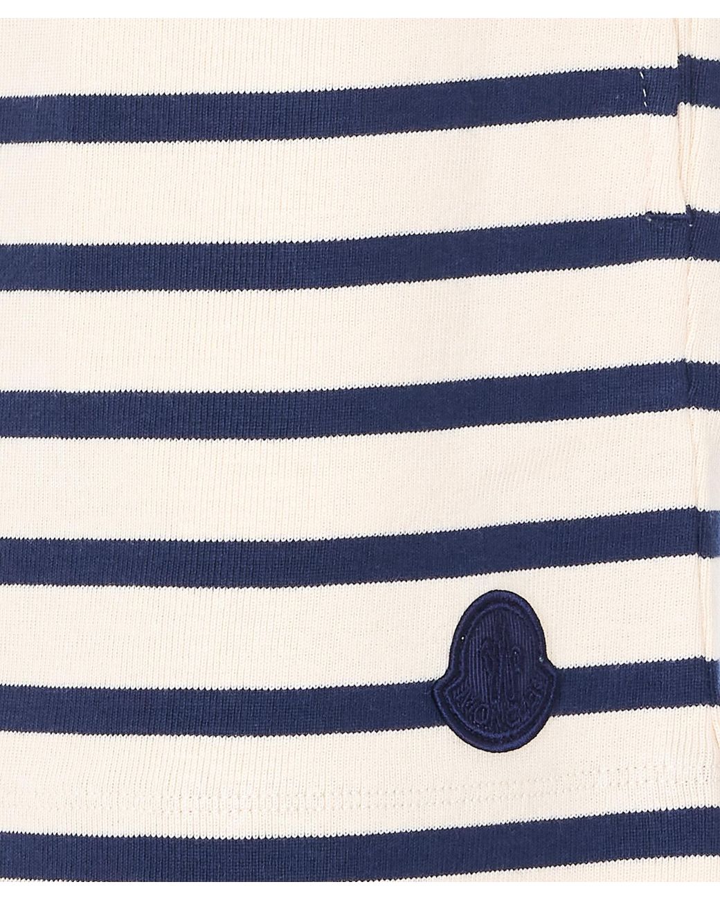 Moncler Multicolor Logo Patch Striped Shorts
