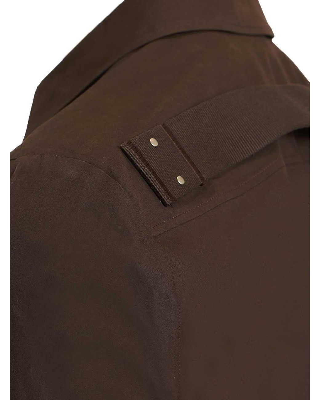 Rick Owens Brown Fogpocket Snap Outer Shirt for men