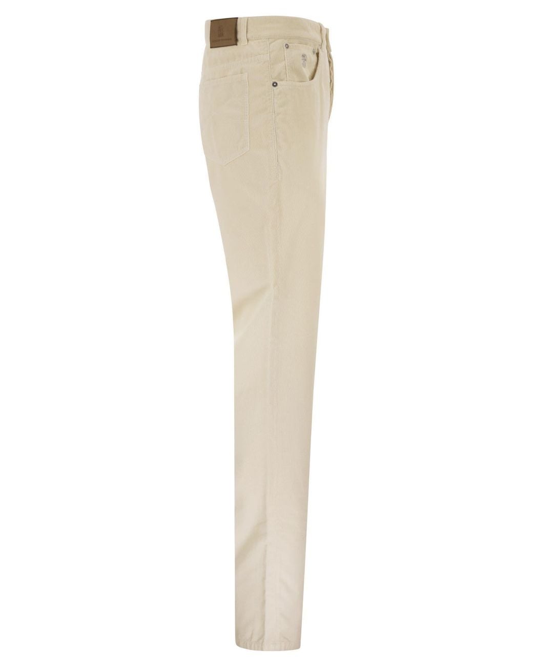 Brunello Cucinelli Natural Five-Pocket Italian Fit Trousers for men