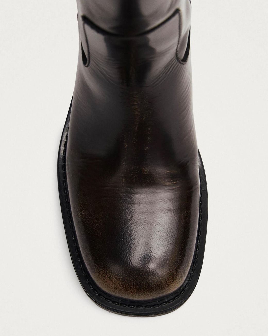 Alohas Black Round-Toe Biker Boots