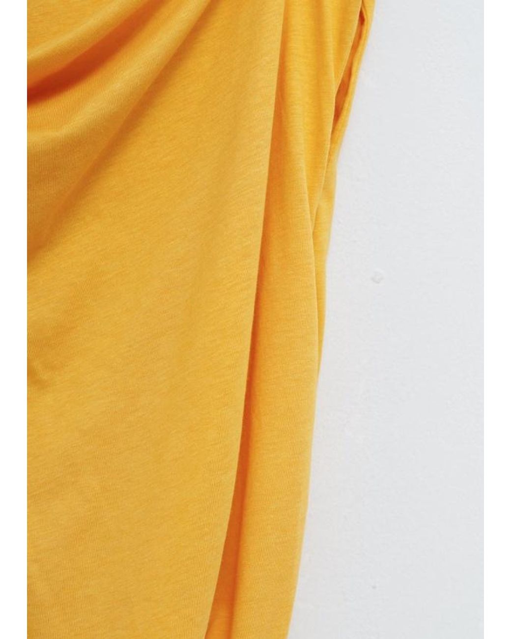 Baserange Yellow Turn Draped-Effect Top