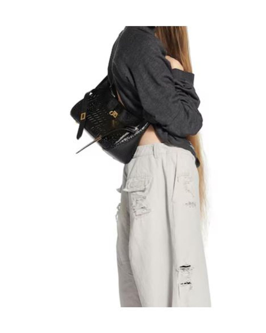 Balenciaga Black Bel Air Small Shoulder Bag
