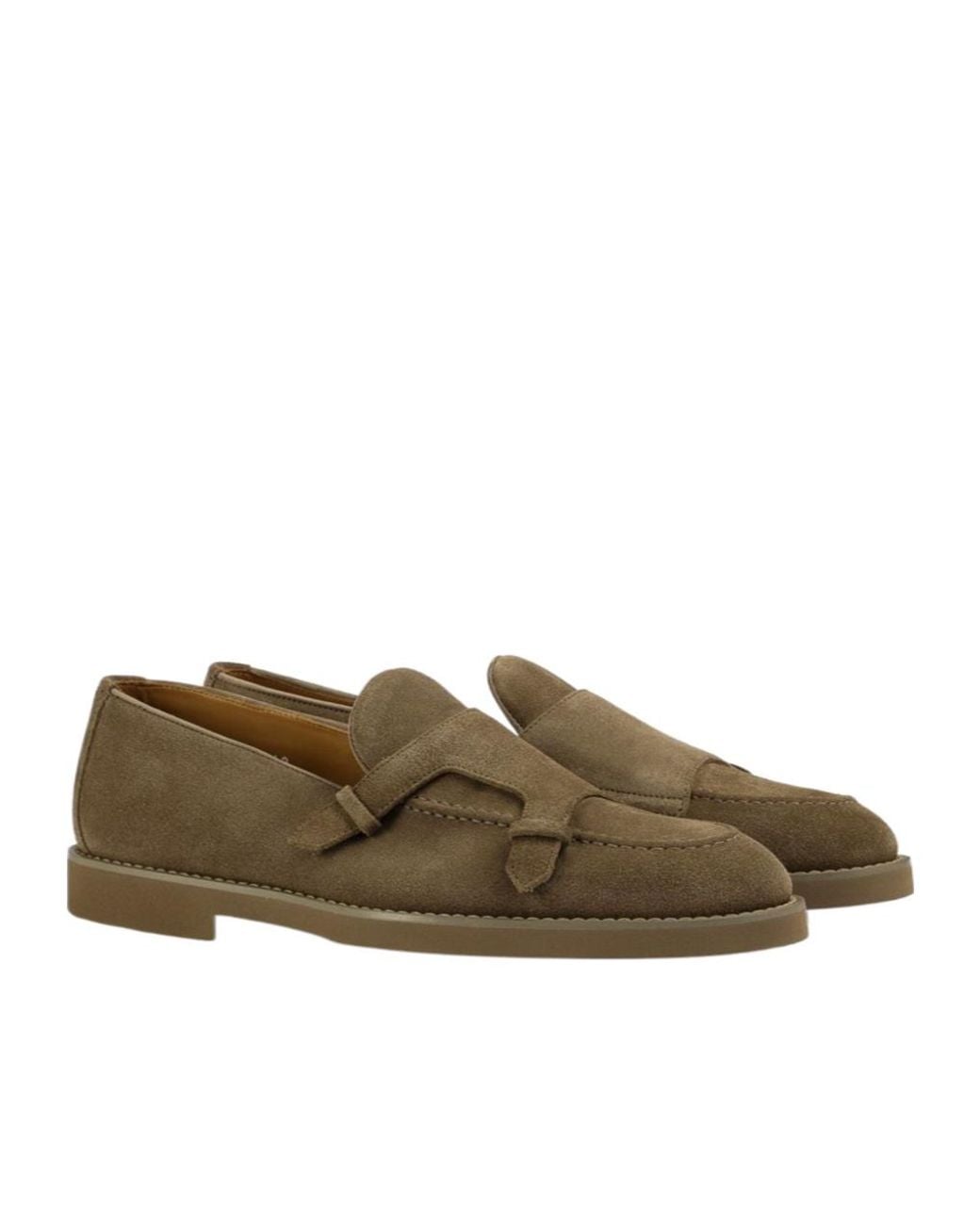 Doucal's Brown Suede Loafers for men
