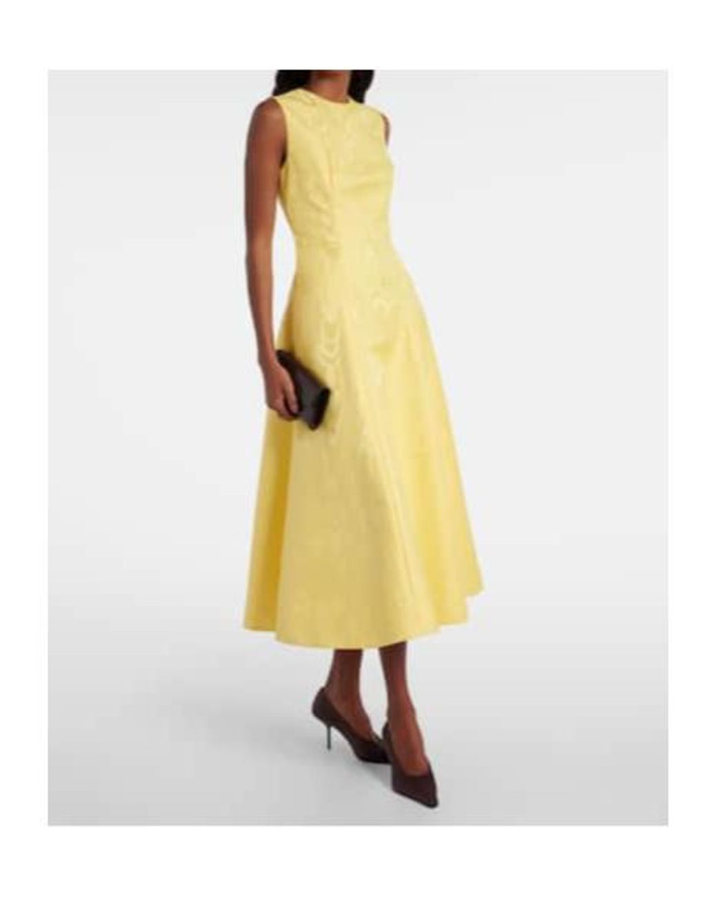 Emilia Wickstead Yellow Mara Wavy Micardo Midi Dress
