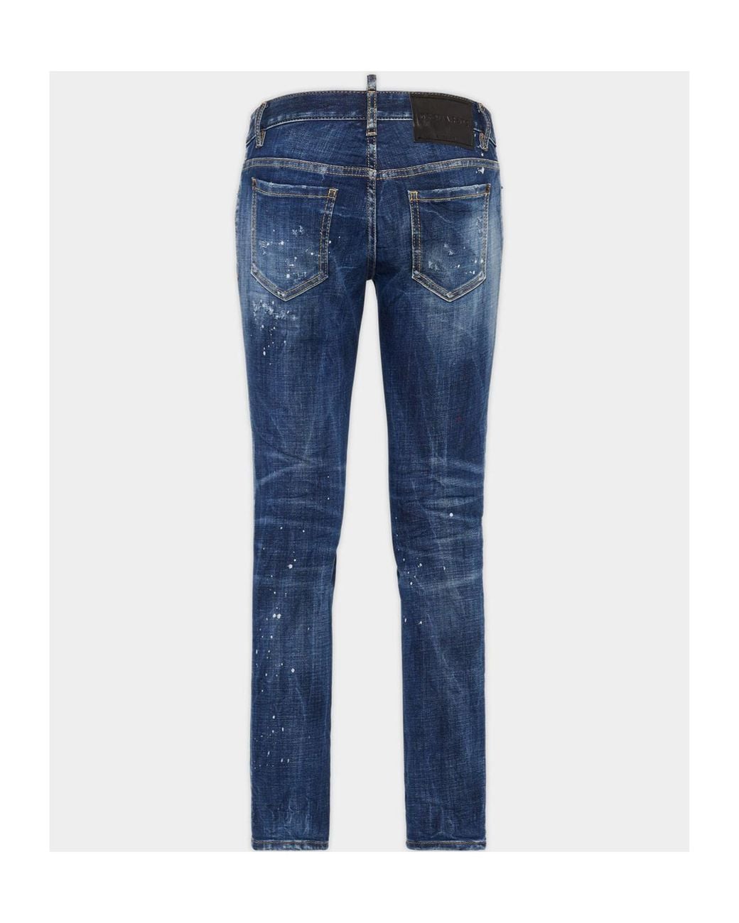 DSquared² Blue Distressed Cropped Jeans