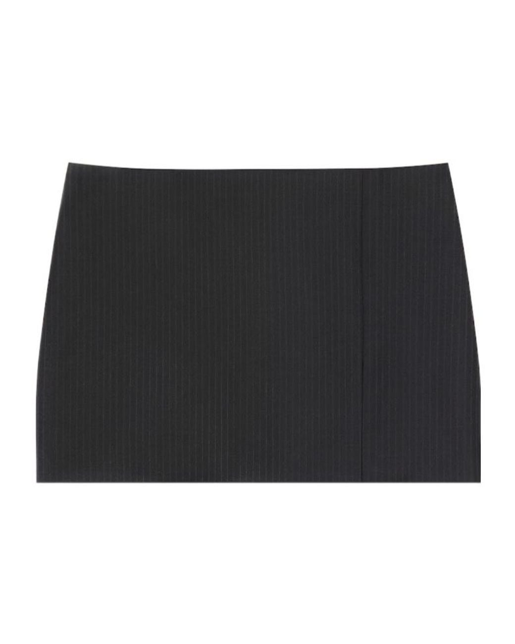 Givenchy Black Mini Striped Skirt