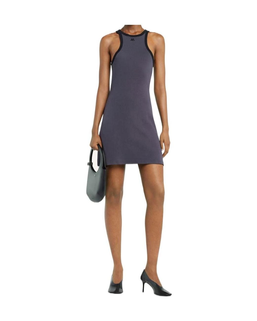 Courreges Blue Courrèges Racerback Sleeveless Mini Dress