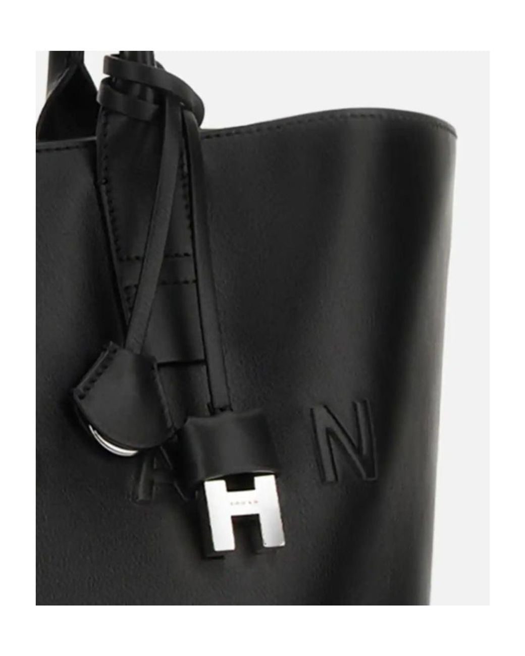 Hogan Black Small Address Shopping Bag